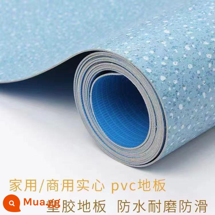 Thương Mại Sàn Nhựa PVC Da Dày Chịu Mài Mòn Sàn Nhựa Sàn Xi Măng Trực Tiếp Lát Sàn Dán Sàn Dán Chống Thấm Nước - Đá cẩm thạch màu xanh dày 1,0mm rắn chắc và chống mài mòn