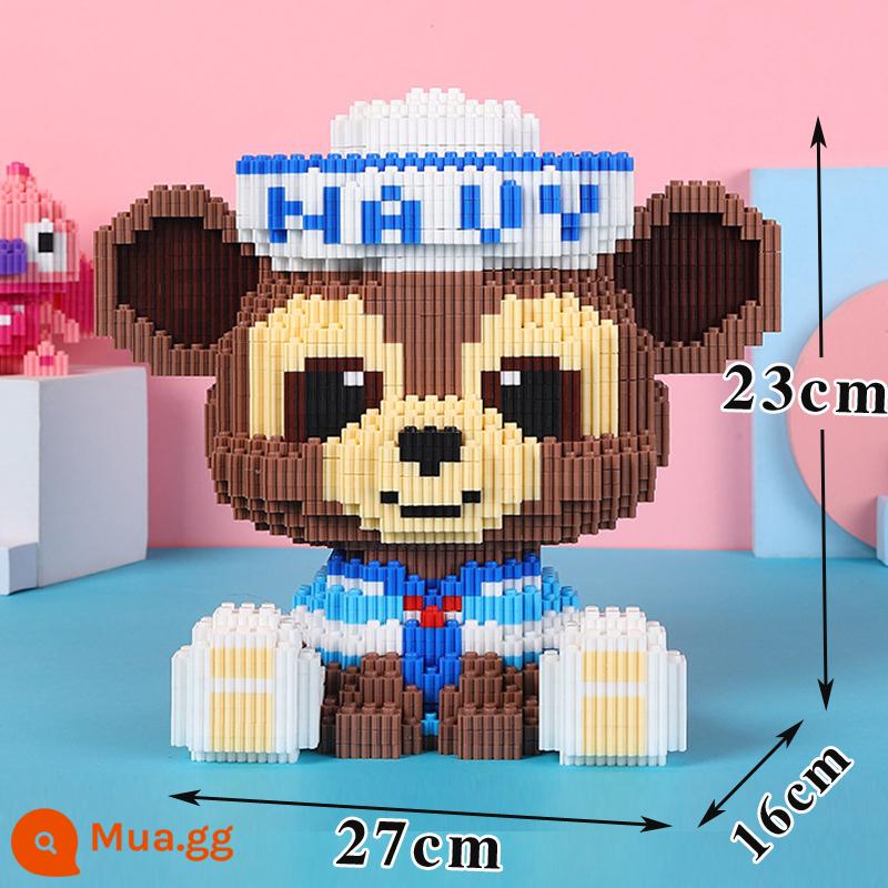 Loạt Vi Hạt Lego Khối Xây Dựng Người Lớn Mô Hình Lắp Ráp Trang Trí Tự Làm Đồ Chơi Thủ Công Bé Trai 3D Xếp Hình Ba Chiều - Dòng màu xanh huỳnh quang-Gấu Daffy lớn