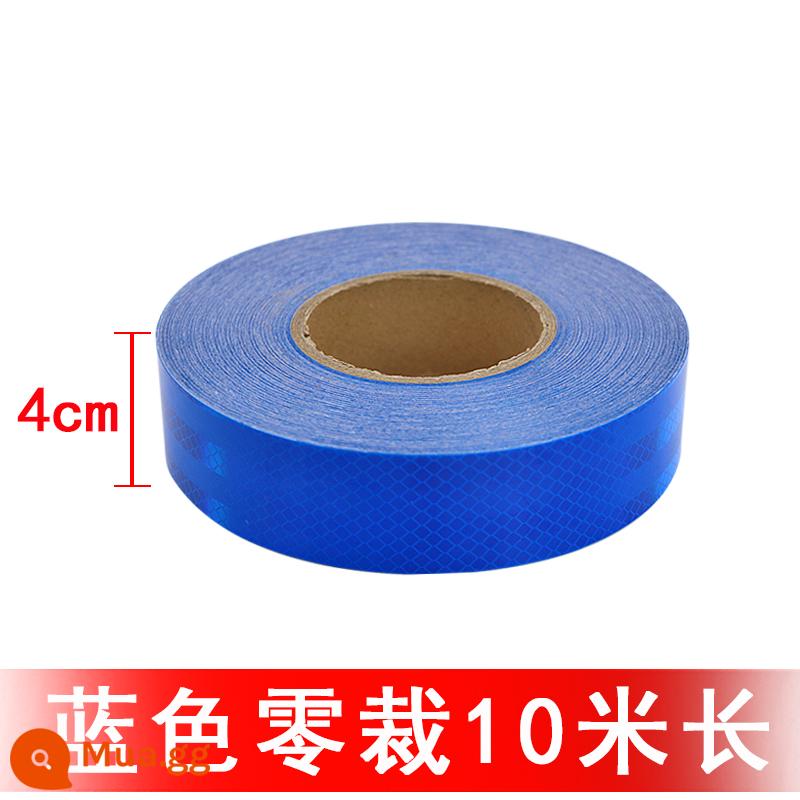 Cột nâng giao thông rộng 4CM giấy dán siêu phản quang ban đêm làm nổi bật băng cảnh báo cọc đường dải phản quang chống va chạm - Màu xanh acrylic [rộng 4 cm * dài 10 mét]