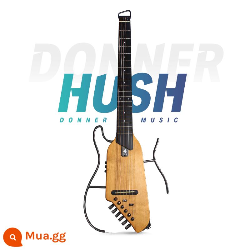 Chính Hãng Đường Nông Đàn Guitar Im Lặng Di Động DONNER Đèn Âm Thanh Thông Minh Dân Gian Không Đầu Acoustic Guitar Cho Người Mới Bắt Đầu Giới Thiệu - Tang Nong HUSH-I [maple-log color] + túi đàn + capo + dây + tai nghe + túi quà chính hãng