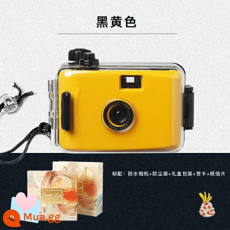 Máy ảnh Polaroid mẫu học sinh giá rẻ với vẻ đẹp khép kín mẫu retro mẫu di động mẫu trẻ em cấp nhập cảnh nhỏ xách tay - vàng đen