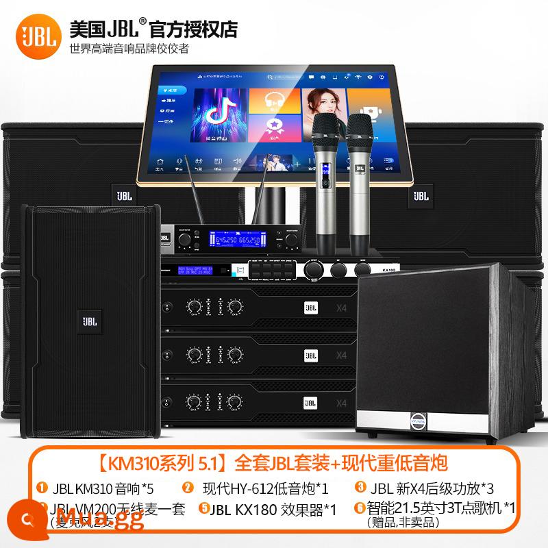 JBL Chính Hãng Chính Hãng Home KTV Bộ Âm Thanh Rạp Hát Tại Nhà Máy Hát Karaoke Karaoke Chuyên Nghiệp Trọn Bộ - [KM310 Series 5.1] Trọn bộ 5 loa siêu trầm hiện đại JBL+