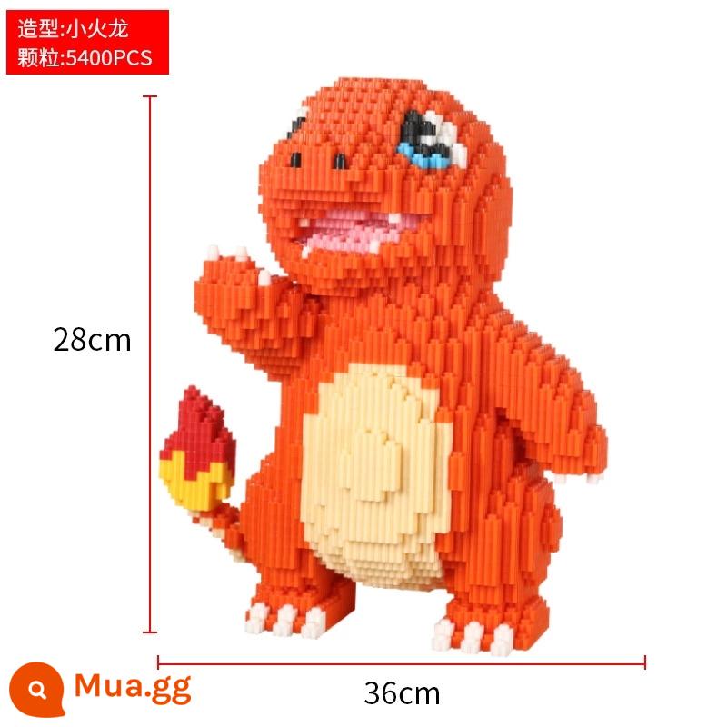 Guochao Khối Xây Dựng Hạt Nhỏ Đồ Chơi Lắp Ráp Thích Hợp Cho Bé Gái Lego Series Xingdelue Xếp Hình Quà Tặng Giáng Sinh - Cam Lớn Charmander + Búa