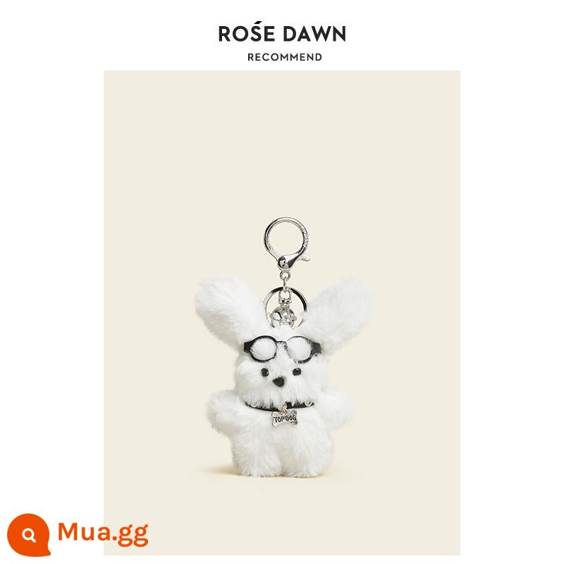 ROSEDAWN Trái Tim Nữ Tính Ít Sữa Chó Sang Trọng Mặt Dây Chuyền Búp Bê Sữa Puff Hoạt Hình Túi Mặt Dây Chuyền Tặng Móc Khóa - Xương chó nhỏ màu trắng sang trọng