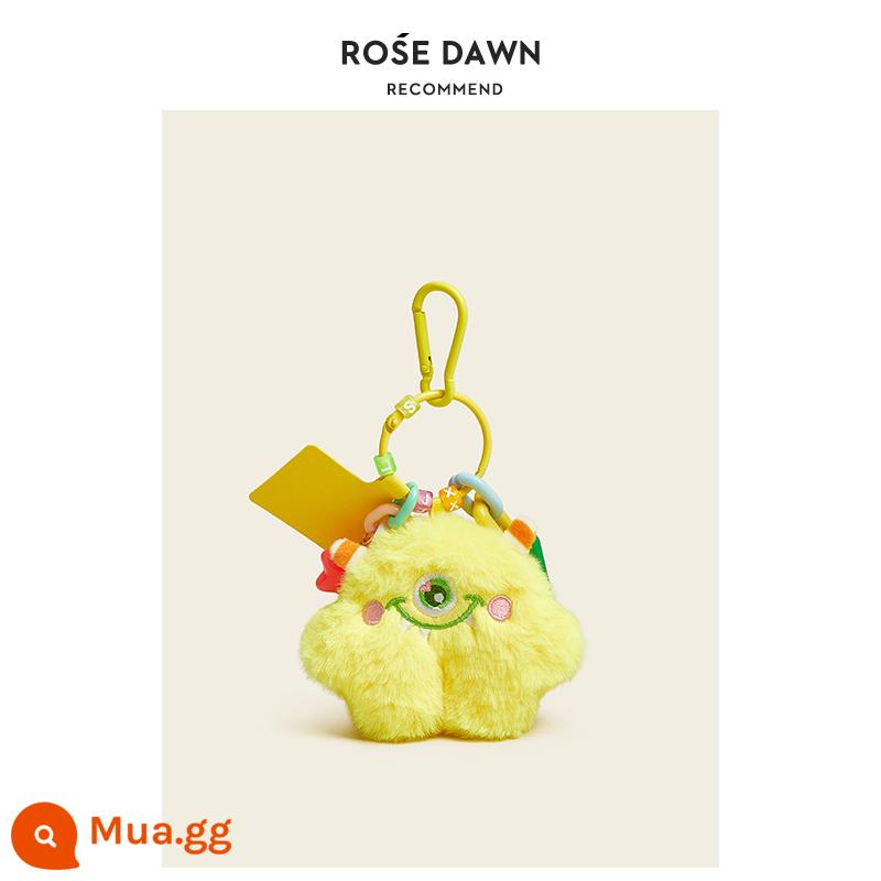 ROSEDAWN thiết kế ban đầu xanh búp bê sang trọng túi mặt dây chuyền mặt dây chuyền cao cấp móc chìa khóa ô tô tặng mặt dây chuyền nhỏ - Búp bê sang trọng màu vàng