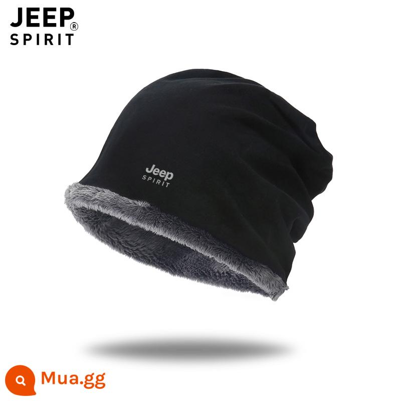 JEEP cotton bao đầu mũ lạnh nam mũ hói đầu phụ nữ giam giữ hóa trị sau sinh mùa xuân, mùa thu và mùa đông chống gió và ấm nightcap - Mùa đông đen (nhung dày)