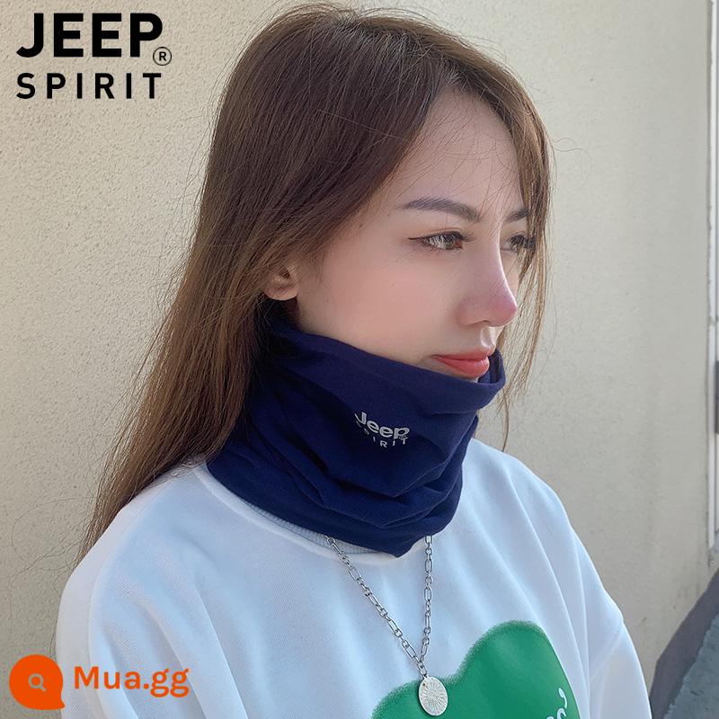 Cổ xe JEEP cotton nguyên chất dành cho nam và nữ mùa thu đông ấm áp bảo vệ cổ cổ nhỏ đi xe đạp ngoài trời khăn lạnh mặt nạ chống gió - Ẩn màu xanh lá cây