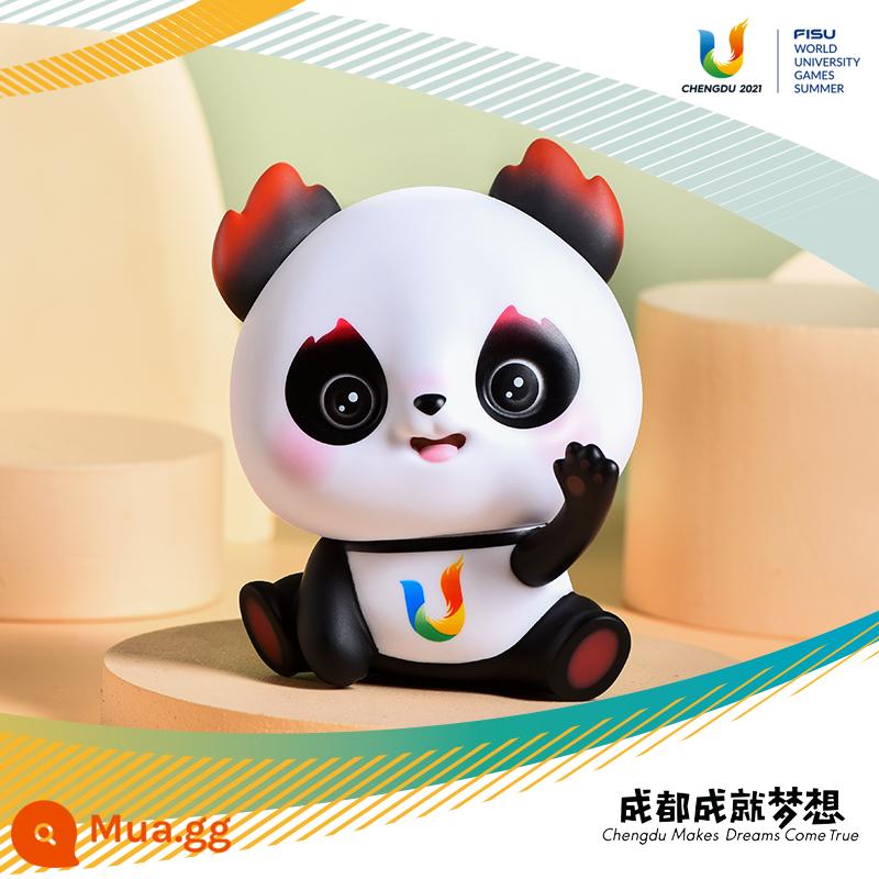 [Spot] Cửa hàng Flagship Universiade Thành Đô Rongbao Trang trí búp bê linh vật Panda Mô hình cơ sở Quà lưu niệm - Tư thế ngồi trang sức Rongbao