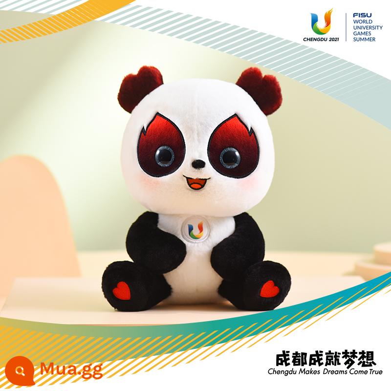 [Spot] Cửa hàng Flagship Đại học Thành Đô Rongbao Mascot Panda Doll Đồ lưu niệm sang trọng - Tư thế ngồi Rongbao kiểu nhung mịn 20CM