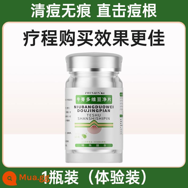 Zhenqin Burdock Next Multivitamin Doujing Tablets loại bỏ vết mụn, giảm mẩn đỏ, sưng tấy, kín miệng và mụn nhẹ, thức khuya và uống vào bên trong - 1 chai [Gói dùng thử] sẽ tốt hơn nếu bạn mua định kỳ