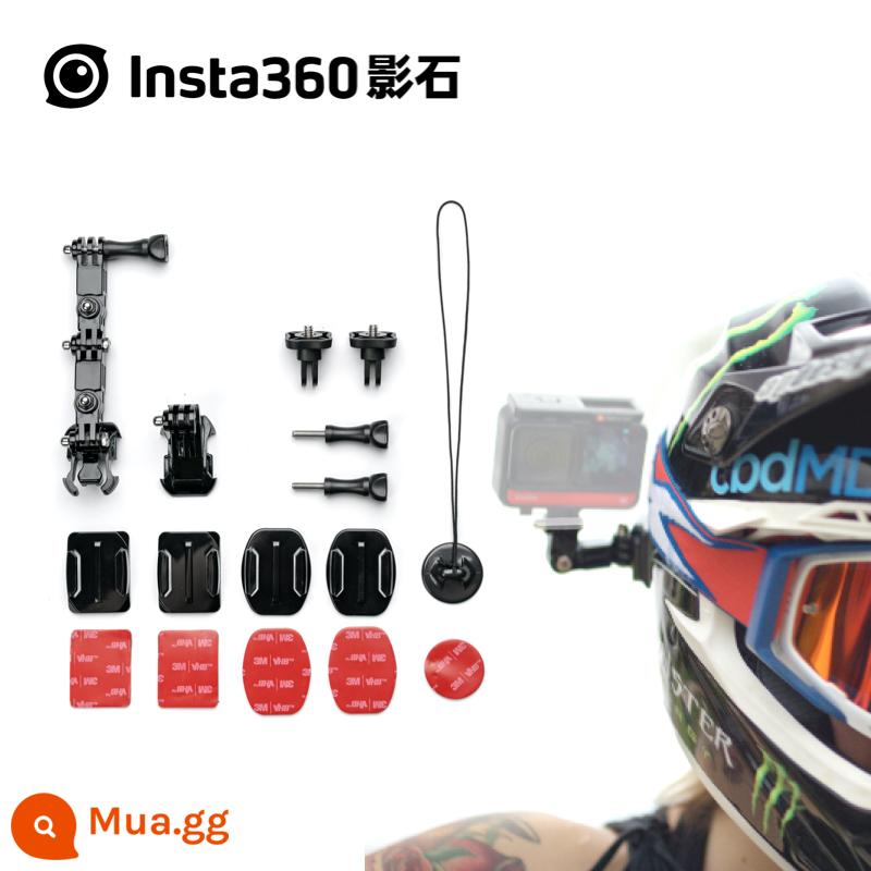 Insta360onex2oners máy ảnh thể thao mũ bảo hiểm phụ kiện trượt tuyết xe máy ô tô phát hành nhanh chân đế cốc hút - Phụ kiện mũ cứng