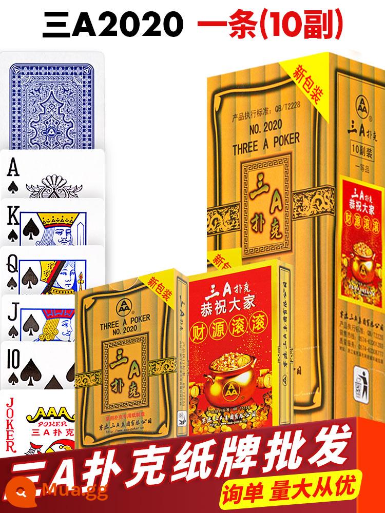 3a poker dày và cứng poker dành cho người lớn poker chính hãng bán buôn Doudizhu sáng tạo thẻ chơi nhân vật lớn 10 đôi - 3A2020 10 đôi (mẫu bán chạy)