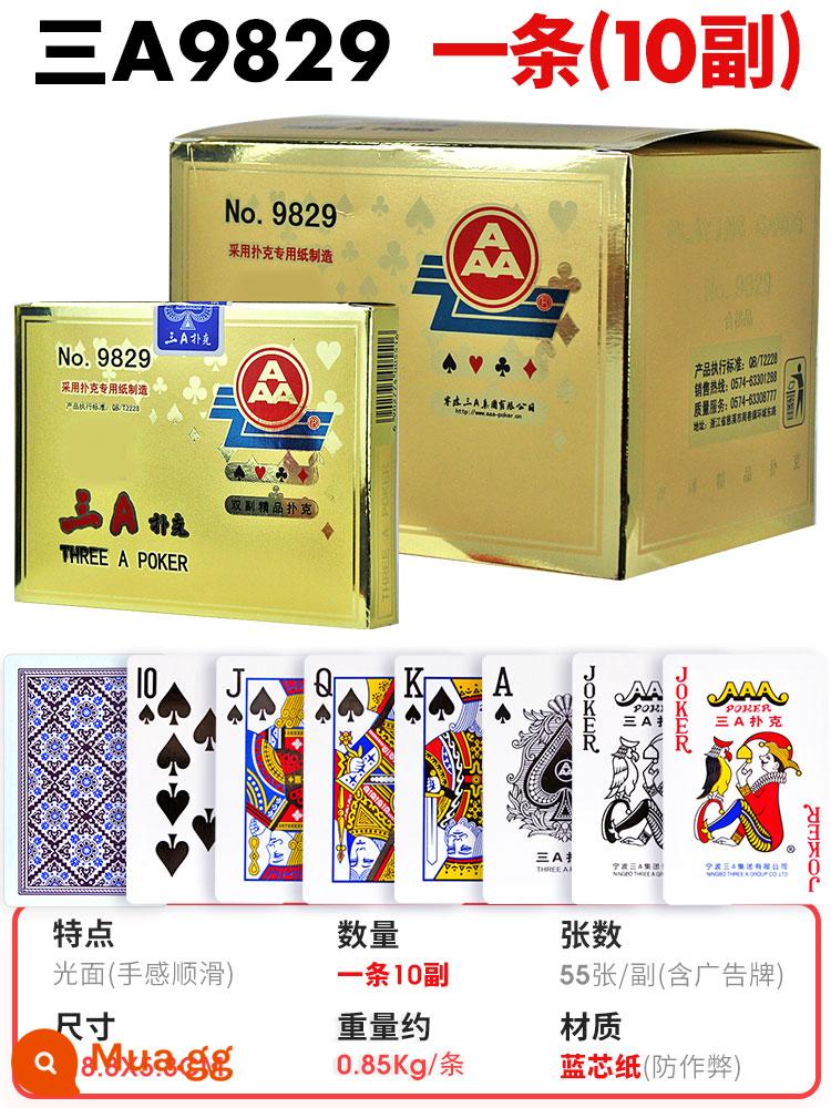 3a poker dày và cứng poker dành cho người lớn poker chính hãng bán buôn Doudizhu sáng tạo thẻ chơi nhân vật lớn 10 đôi - Ba chiếc A9829 một mảnh (10 đôi) dày và cứng