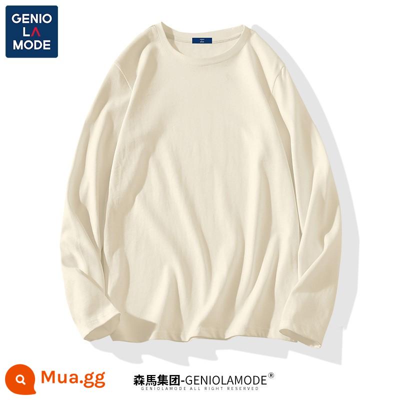 Semir Group GENIOLAMODE áo sơ mi có đáy trong mùa xuân và mùa thu nam cotton nguyên chất áo thun nam màu trơn dài tay mẫu nam - Kaki (trống)