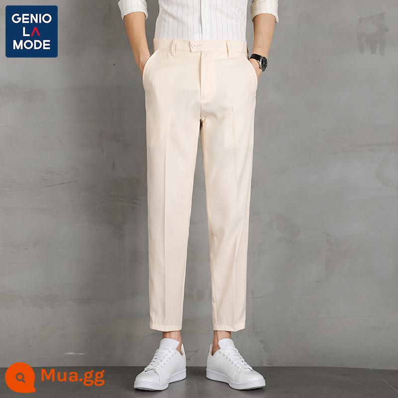 Semir Group GENIOLAMODE quần âu nam công sở trang phục lịch sự nam đen chín điểm quần phù hợp với quần - Kaki chín điểm