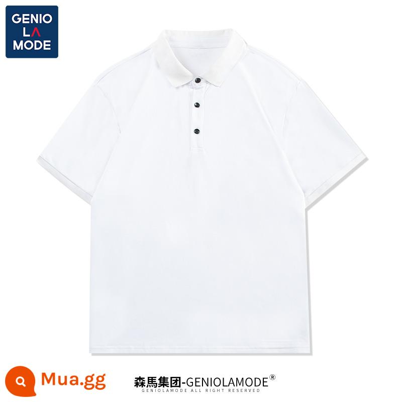 Semir Group GENIOLAMODE áo sơ mi nam ngắn tay áo sơ mi nam mùa hè nam vai bé trai Áo thun thủy triều - trắng (trống)