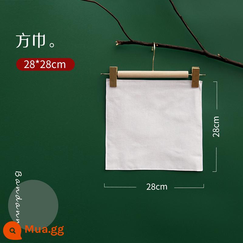 Mở Rộng Thực Vật Và Nhuộm Bộ Dụng Cụ Thủ Công DIY In Và Nhuộm Búa Pad Chất Liệu Túi Cotton Nguyên Chất Vuông Khăn Khăn Tay túi Vải Bố - Khăn vuông [viền 28*28cm]