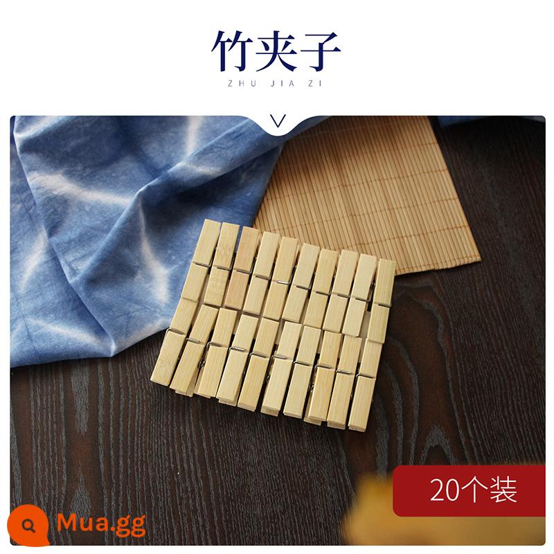 Tie-nhuộm handmade DIY dụng cụ miệng nhọn chai may vá ban nhạc cao su thêu kéo dài mô hình phiên bản khối gỗ que kem nhuộm vật liệu gói - Kẹp tre [20 chiếc]