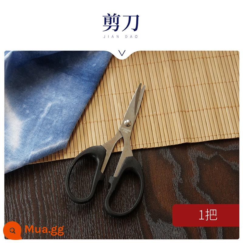 Tie-nhuộm handmade DIY dụng cụ miệng nhọn chai may vá ban nhạc cao su thêu kéo dài mô hình phiên bản khối gỗ que kem nhuộm vật liệu gói - kéo [một cặp]