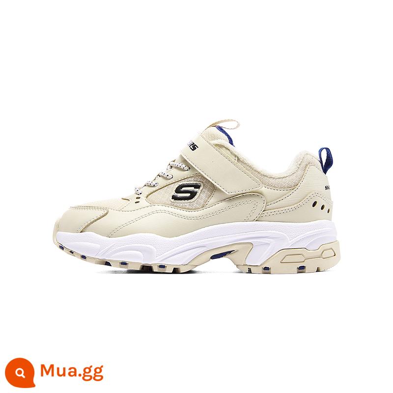 Giày SkechersSKECHERS Giày Trẻ Em Mùa Đông Bé Trai Giày Bốt Cotton Ấm Giày Ủng Trẻ Em Nhung Giày Thể Thao - Màu sắc tự nhiên/NAT/nhung