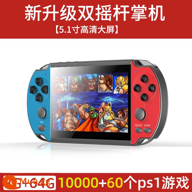 Qianpei Palm Game Machine Handheld PSP Home TV địa phương Shijia MD Arcade Double Wireless Tay cầm 2022 FC Super Mario MP5 Soul Dou Luo GBA Pokémon PS1 mới - Thẻ 8G+64G 5,1 inch [độc lập] chứa 15000+60 trò chơi PS1