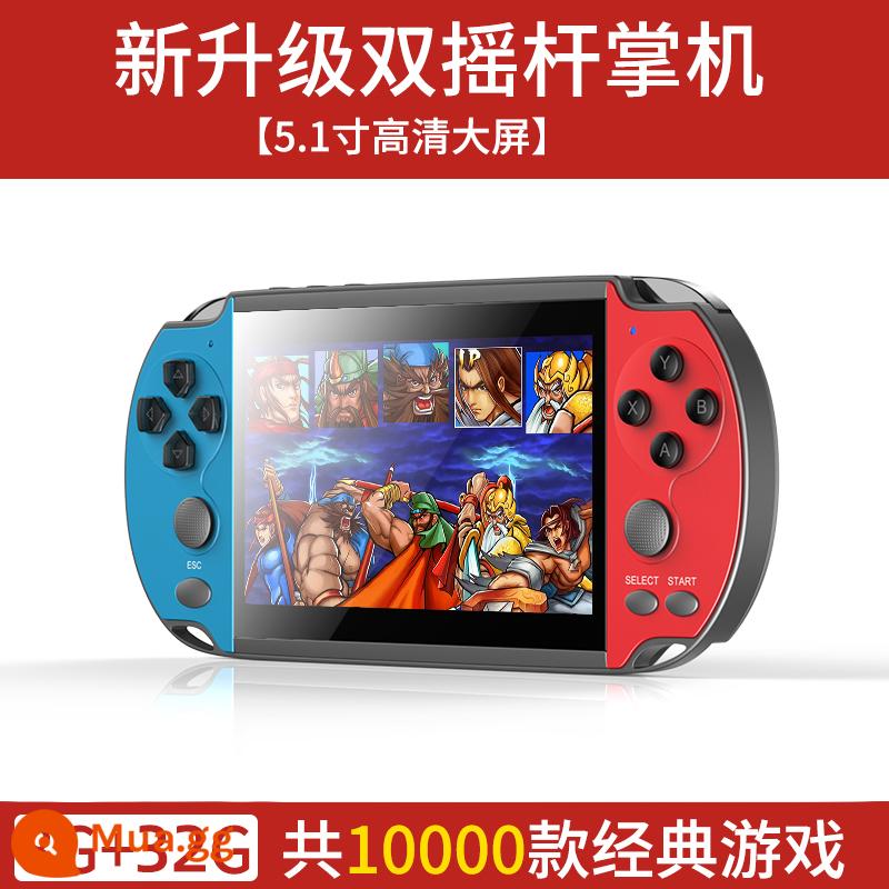 Qianpei Palm Game Machine Handheld PSP Home TV địa phương Shijia MD Arcade Double Wireless Tay cầm 2022 FC Super Mario MP5 Soul Dou Luo GBA Pokémon PS1 mới - Thẻ 8G+32G 5,1 inch [độc lập] chứa hơn 10.000 trò chơi