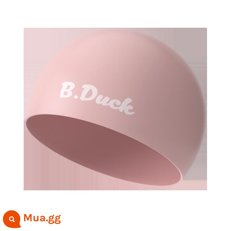 Mũ bơi silicon B.Duck nữ chống nước, bịt tai, tóc dài, mũ bơi Spa đầu to thoải mái - 0206 màu hồng