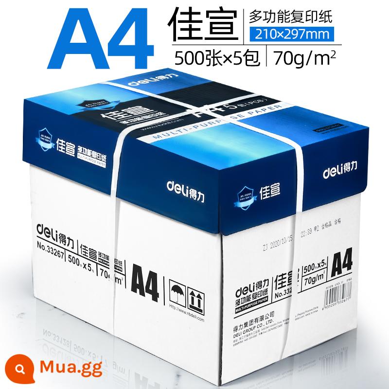 Giấy in Deli A4 Giấy photocopy A4 in giấy trắng 70g FCL 5 bao bì Giấy A4 500 tờ Giấy in A4 80g văn phòng dùng giấy nháp học sinh dùng một hộp【2101】 - [Hot Sale/FCL] Jiaxuan 70g | 2500 tờ