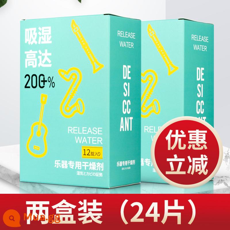 Chất hút ẩm chuyên dụng cho nhạc cụ guitar ukulele piano điện ống thổi chống ẩm máy hút ẩm túi chống ẩm hộp túi hút ẩm - Hai hộp (24 miếng)