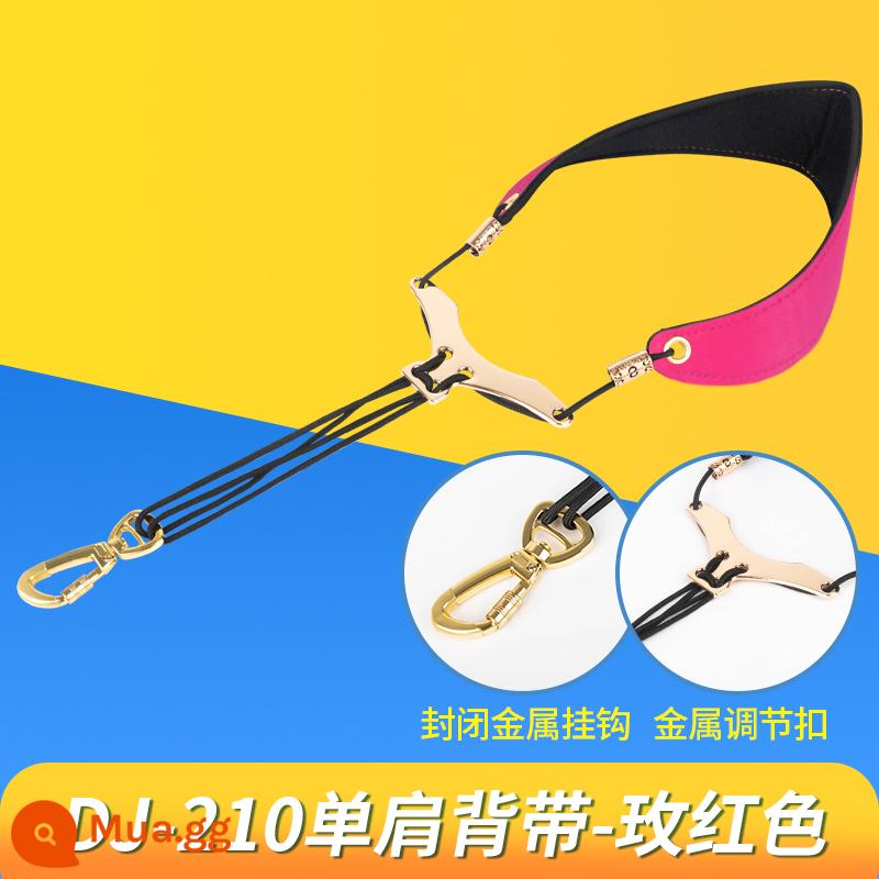 Qiujun kèn saxophone cho bé túi E-phẳng alto B-phẳng tenor treble điện đa năng Blowpipe Sling dây đeo cổ treo dây đeo - Mẫu nâng cấp-hoa hồng đỏ-gửi ba món quà sang trọng