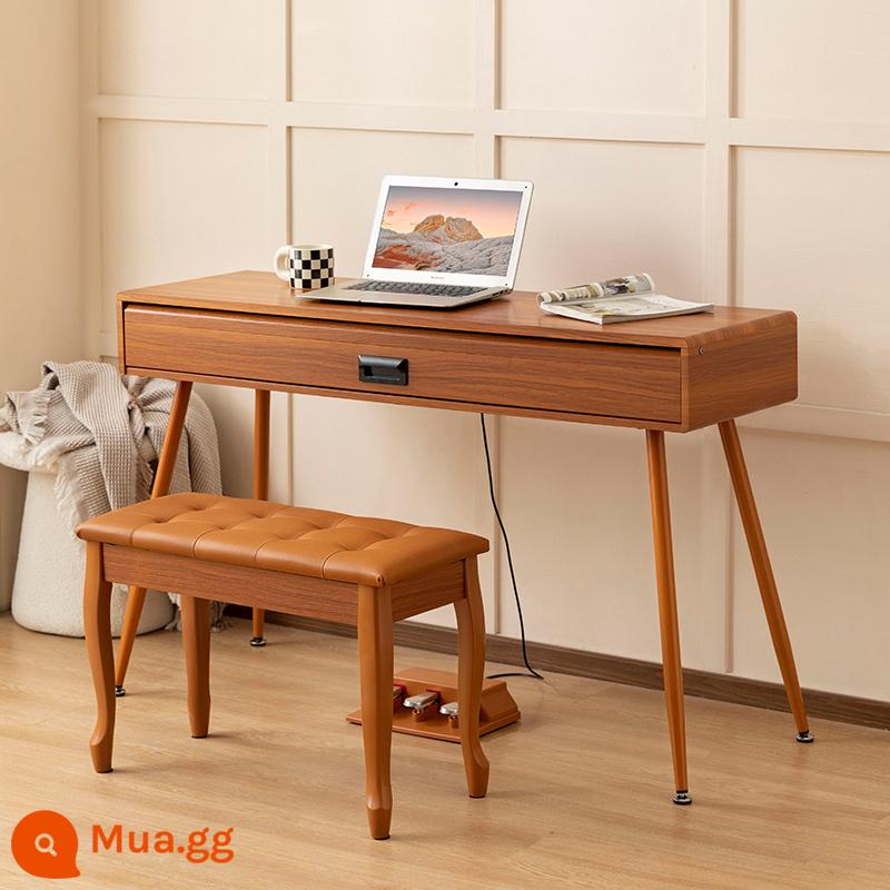 Đàn piano điện tử ngăn kéo ROLYCA RC10 Tủ đựng búa 88 phím có thể nâng lên Đàn piano kỹ thuật số loại ngăn kéo ROLYCA - Chân sắt nâu (kiểu thoát nước)