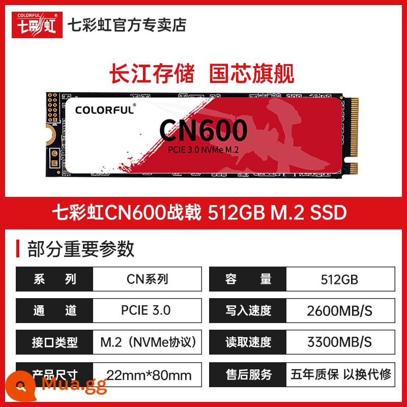 Ổ cứng thể rắn tốc độ cao CN600 M.2 đầy màu sắc 256G 512G 1T 2T SSD máy tính để bàn máy tính xách tay - CN600 Zhanji 512GB Guoxin hàng đầu