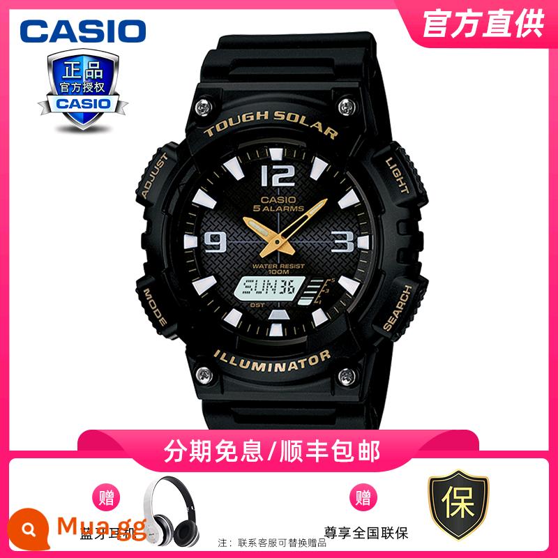 Đồng hồ CASIO nam năng lượng mặt trời đen chiến binh thể thao đồng hồ điện tử nữ đồng hồ chính hãng chính hãng AQS810w - [Xu hướng thời trang]AQ-S810W-1B Năng lượng mặt trời