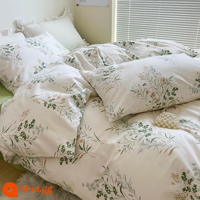 Cotton nguyên chất vỏ chăn đơn mảnh 100 cotton dày 180cm vỏ chăn đơn 150x200x230 ký túc xá 1.5m chăn - Mạn Sơn