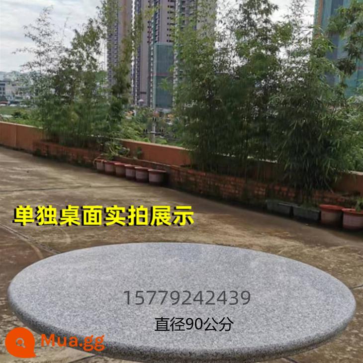 Bàn đá granite bằng đá cẩm thạch Bàn đá ngoài trời Sân vườn Bàn đá tại nhà Bàn đá công viên Ghế đá giải trí - Mặt bàn tròn đơn đường kính 90 mm