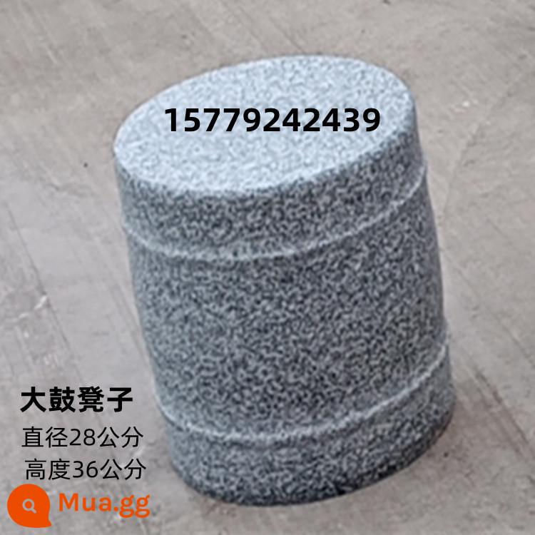 Bàn đá granite bằng đá cẩm thạch Bàn đá ngoài trời Sân vườn Bàn đá tại nhà Bàn đá công viên Ghế đá giải trí - Đường kính ghế Dagu 28 cm