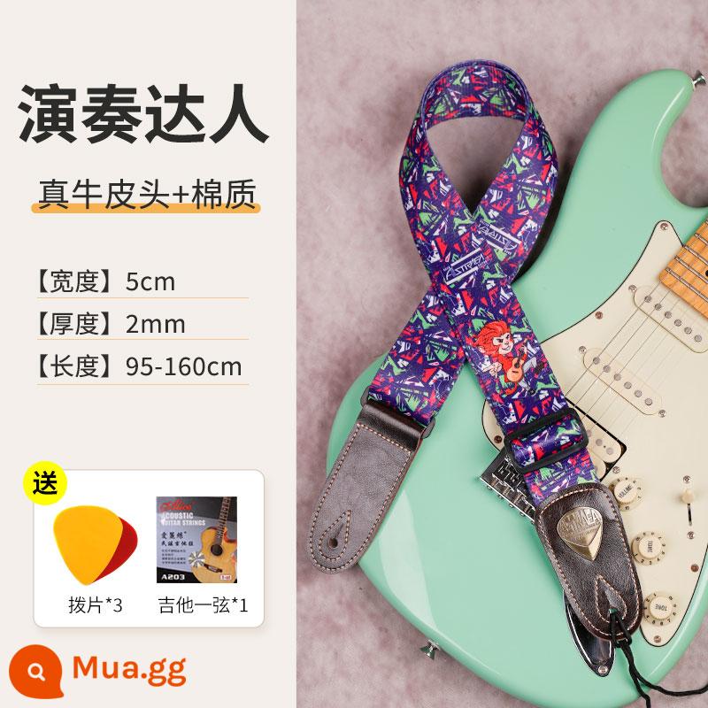 Ace Đàn Guitar Điện Cho Bé Túi Dân Gian Đàn Guitar Gỗ Đàn Ukulele Bé Gái Bé Trai Đa Năng Nhạc Cụ Bass Dây Đeo Vai Sứ Giả - Người biểu diễn