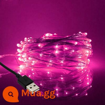 Sạc Di Động 5V Usb Led Dây Đồng Đèn Ngôi Sao Dây Đèn Ký Túc Xá Trang Trí Phòng Chống Thấm Nước Bầu Trời Đầy Sao 2 Mét - Luôn tươi hồng rạng rỡ