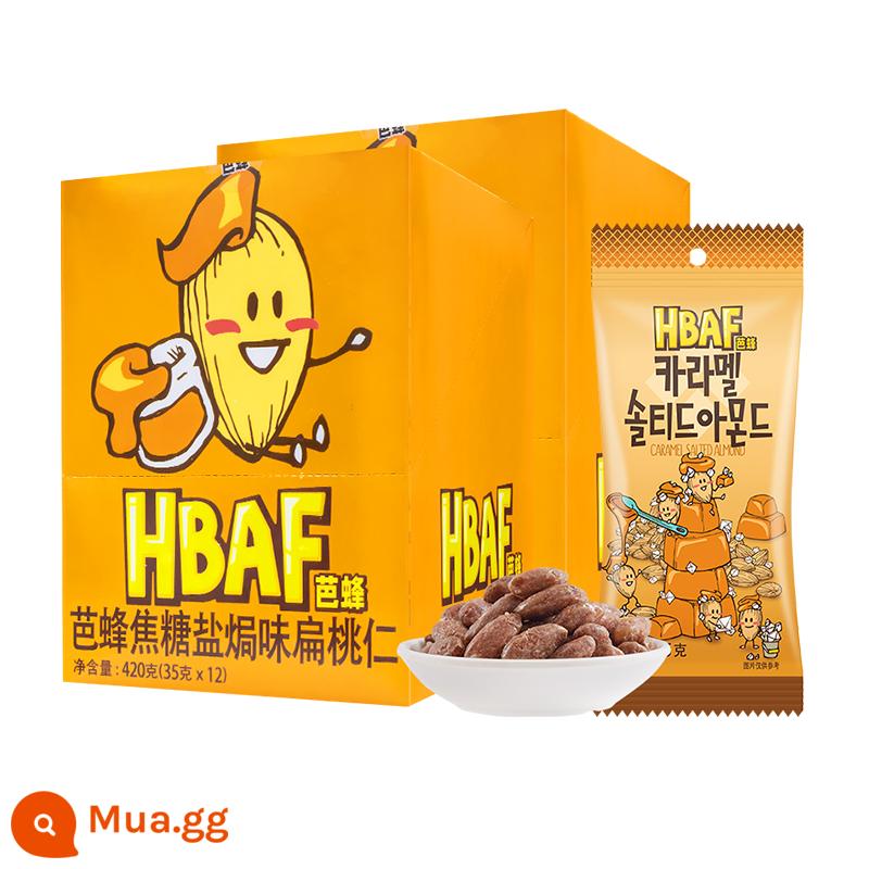 HBAF Barbee Original Tom Farm Hạnh Nhân Kem Mật Ong Hạnh Nhân Mù Tạt Các Loại Hạt Nhập Khẩu Hàn Quốc Hộp 12 Túi - [2 hộp + túi quà] Hạnh nhân nướng muối caramel 12 túi*2 hộp