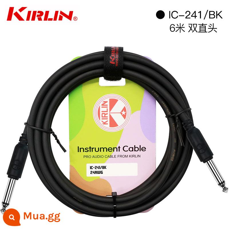 Kirlin Colin Dây Đàn Guitar Đôi Kết Thúc Đàn Guitar Điện Loa Bass Nhạc Cụ Âm Thanh Giảm Tiếng Ồn Cáp 3 6 10 Mét - [Mẫu đầu vào] 6 mét đen [đầu thẳng đôi]