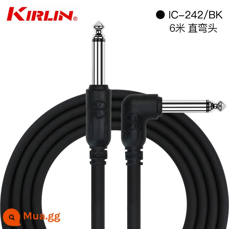 Kirlin Colin Dây Đàn Guitar Đôi Kết Thúc Đàn Guitar Điện Loa Bass Nhạc Cụ Âm Thanh Giảm Tiếng Ồn Cáp 3 6 10 Mét - [Mẫu đầu vào] 6 mét đen [khuỷu tay thẳng]