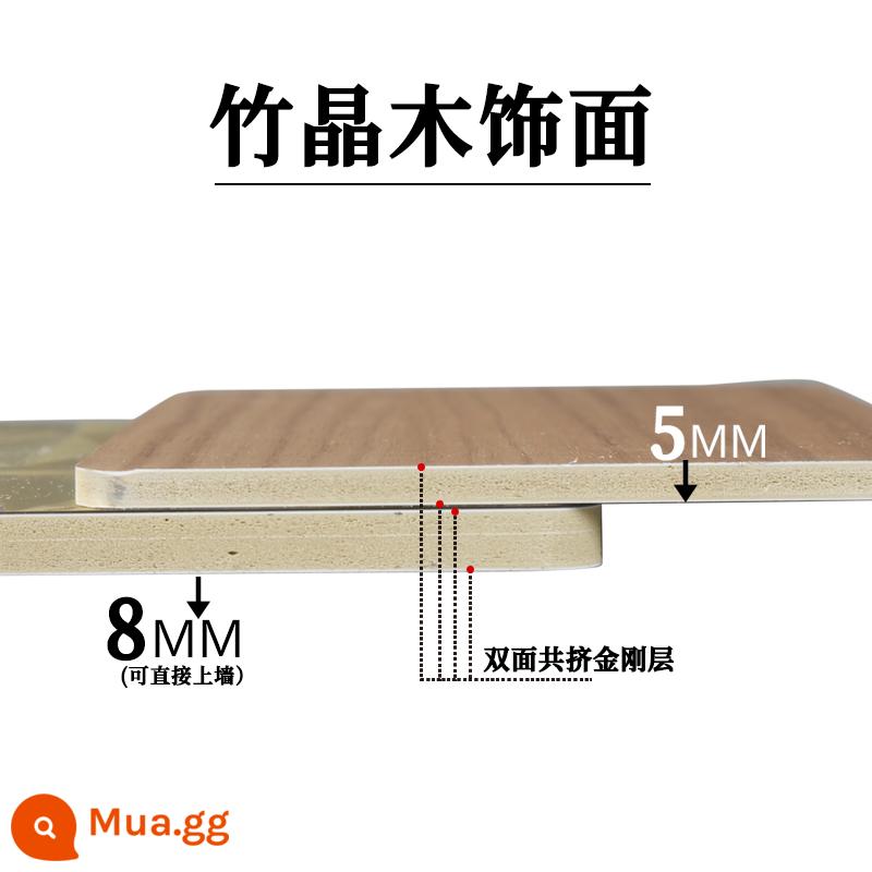 Bảng pha lê carbon không sơn ván ốp tường gỗ veneer bảng nền tường than tre gỗ bảng kim loại bảng tường tích hợp bảng pha lê carbon bảng pha lê tre - [Mô hình trang trí nhà mật độ cao] Bảng pha lê tre