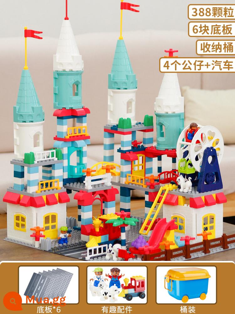 Trẻ Em Lego Khối Xây Bàn Lớn Hạt Trượt Xếp Hình Cho Bé Trai Và Bé Gái Đồ Chơi Số Lượng Lớn Trọng Lượng - Màu socola [thùng] 388 hạt lớn