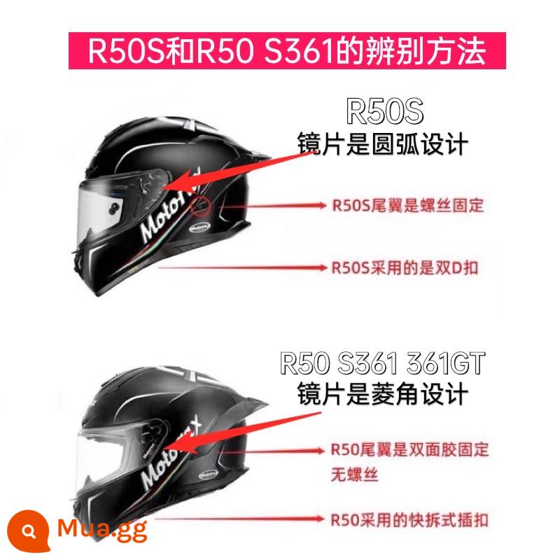 Thích hợp cho ống kính Morex R50S R50 GSB361 ống kính ngày và đêm Mũ bảo hiểm an toàn đa năng chống sương mù ống kính cực quang - Nhận dạng/ngăn ngừa chụp sai ống kính R50S/R50/S361