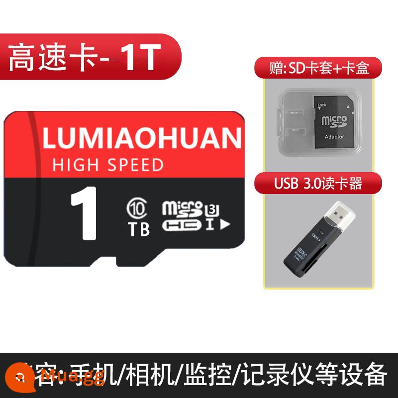 Điện Thoại Di Động Thẻ Nhớ 1TB Lái Xe Đầu Ghi Camera Máy Tính Bảng Chuyên Dụng Thẻ SD Giám Sát Đa Năng 32gTF Thẻ Dung Lượng Lớn - [Đầu ghi lái xe/giám sát/điện thoại di động/máy ảnh] Thẻ nhớ tốc độ cao 1TB + đầu đọc thẻ 3.0