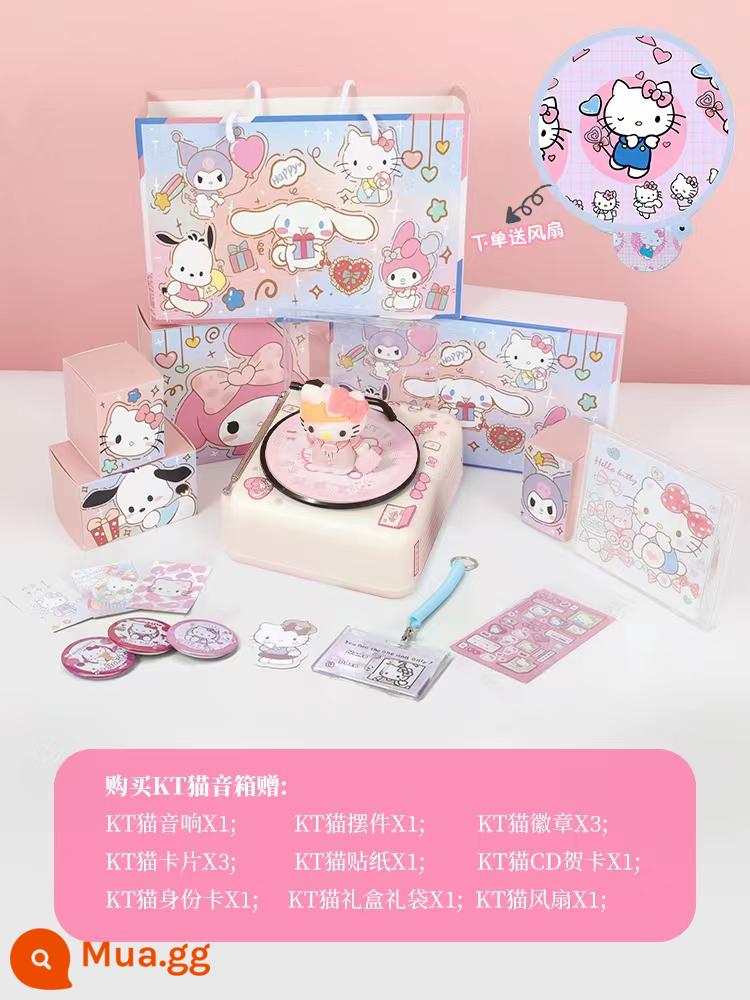 KT Cat Pacha Dog Âm thanh Bluetooth Bạn gái Món quà sinh nhật Bé gái Bao quanh Hộp nhạc Hello Kitty dễ thương - Mèo KT [mẫu hộp quà mới] tặng thiết bị ngoại vi, viết thiệp chúc mừng và gửi túi quà