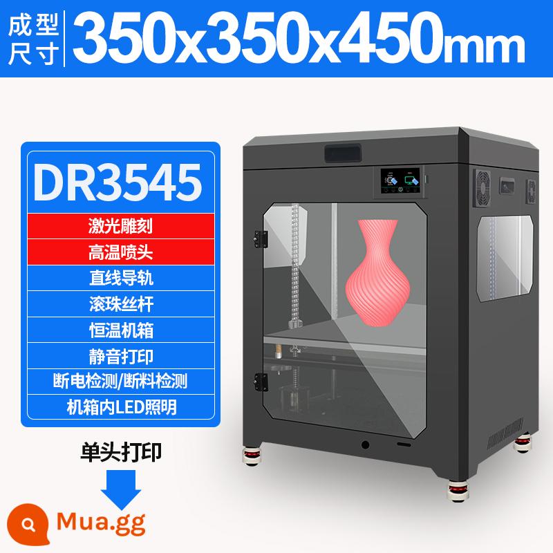 máy in 3d cấp công nghiệp máy khắc laser nhiệt độ cao kích thước lớn độ chính xác cao đường ray dẫn hướng tuyến tính trường học gia đình thương mại Máy in 3D vòi phun đơn và đôi FDM máy vỏ chính nhiệt độ không đổi hoàn toàn kèm theo - Đường ray tuyến tính DR3545 + vít bi + khắc laser một đầu phun + mua 1 tặng 12