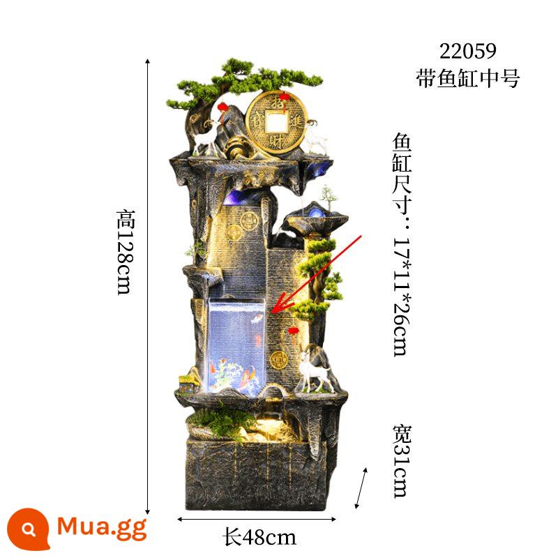 Non bộ đài phun nước bể cá trang trí phòng khách trong nhà văn phòng sàn tuần hoàn nước phong cảnh quà tặng khai trương may mắn - Bể cá Y22059 dài vừa 48 rộng 31 cao 128CM