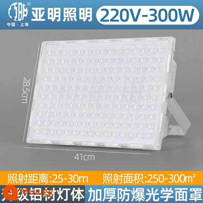 Đèn pha LED chiếu sáng ngoài trời đèn định vị kiến ​​ánh sáng mạnh siêu sáng nhà máy xưởng công trường xây dựng ánh sáng chôn vùi quảng cáo chống thấm nước tiêu điểm - Đèn pha siêu sáng Yaming (có sẵn trong mười năm) -300W