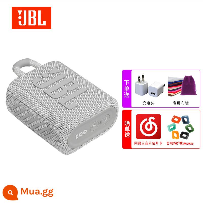 JBL GO3 BRICS Three -Generation Audio Audio Small Loa loa không thấm nước ngoài trời nặng Bass Chất lượng cao chính hãng Chất lượng cao - Trắng